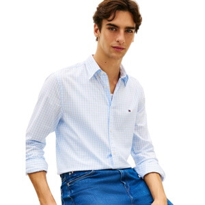 Tommy Hilfiger Flex Regular Fit Gingham Check Poplin Shirt